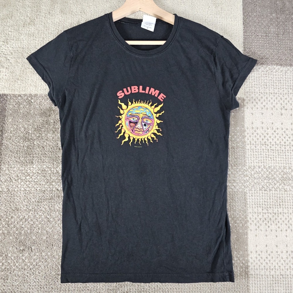Vintage Y2K Sublime Band Tee‎ 2002 Shirt Womens Size XL 40 Oz To Freedom Black